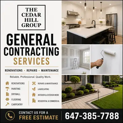 General Contracting – Renovations, Repairs & Maintenance, View more