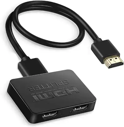 HDMI Splitter 1 in 2 Out, 4ft HDMI Cable, 4K HDMI Splitter, View more