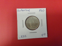 1963 Switzerland 1   Fr coin