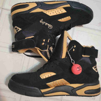 Size 11 Mens  Patrick Ewing Eclipe "Black Gold" shoes, like new