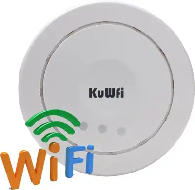 KuWFi X9500 802.11N High Power 300Mbps Ceiling Mount Wireless N, View more