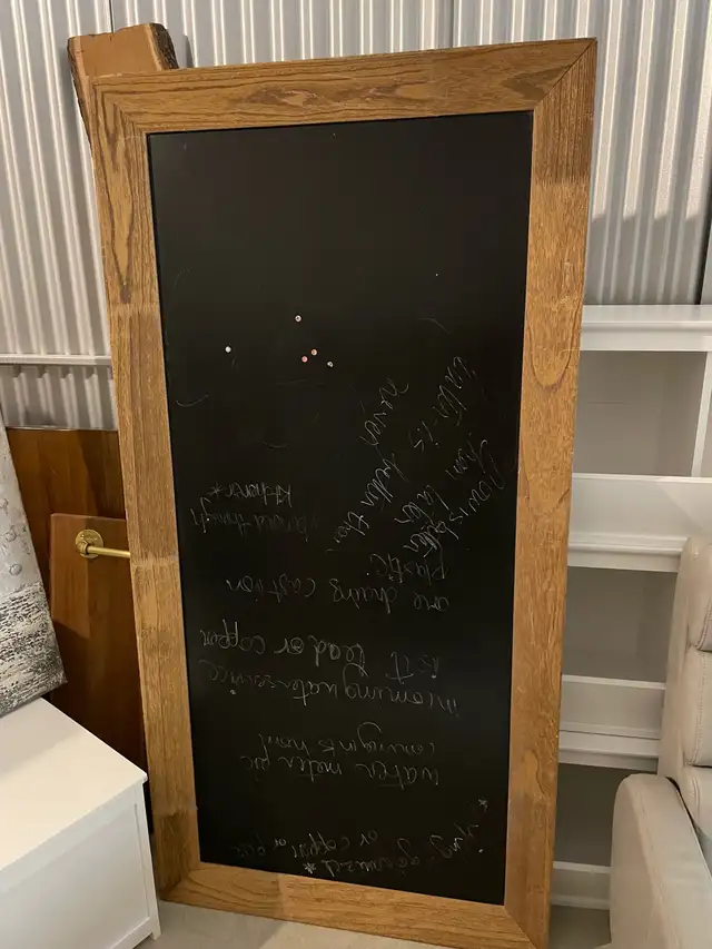 Large Wooden Framed Chalkboard
