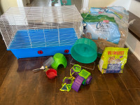 Hamster cage and supplies