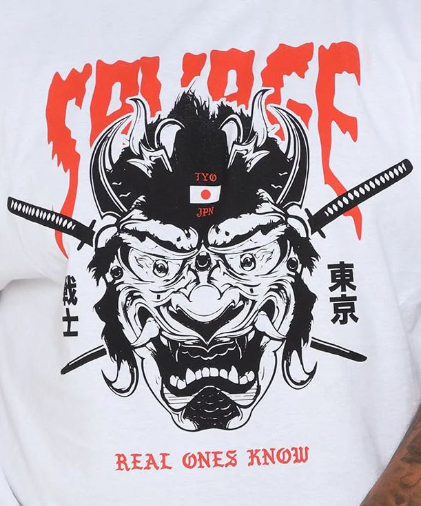 NEW Men's Fashion Nova SAVAGE Samurai White T-Shirt Size Large in Men's in City of Toronto - Image 2