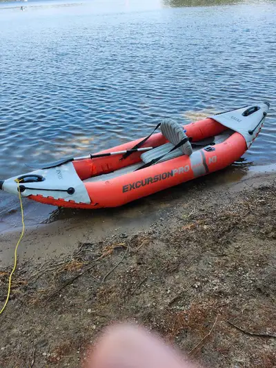 Get ready for aquatic adventures with this Intex Excursion Pro K1 kayak, designed for one person and...