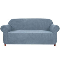SUBRTEX 1-PIECE STRETCH SOFA COVER FOR ARM CHAIR LOVESEAT, BLUE