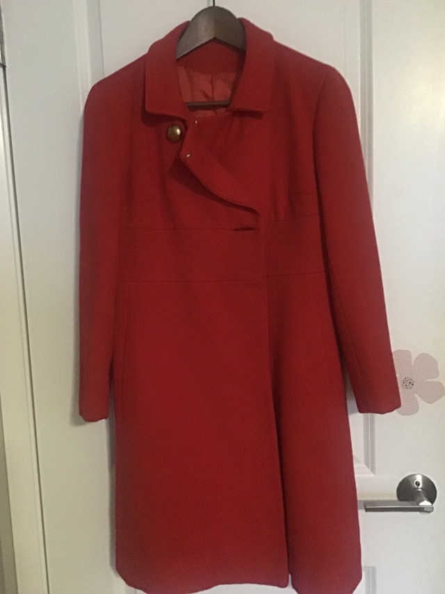 Vintage red wool coat reduced in Women's - Tops & Outerwear in Burnaby/New Westminster