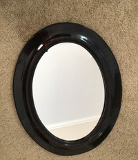 Antique oval picture frame and mirror