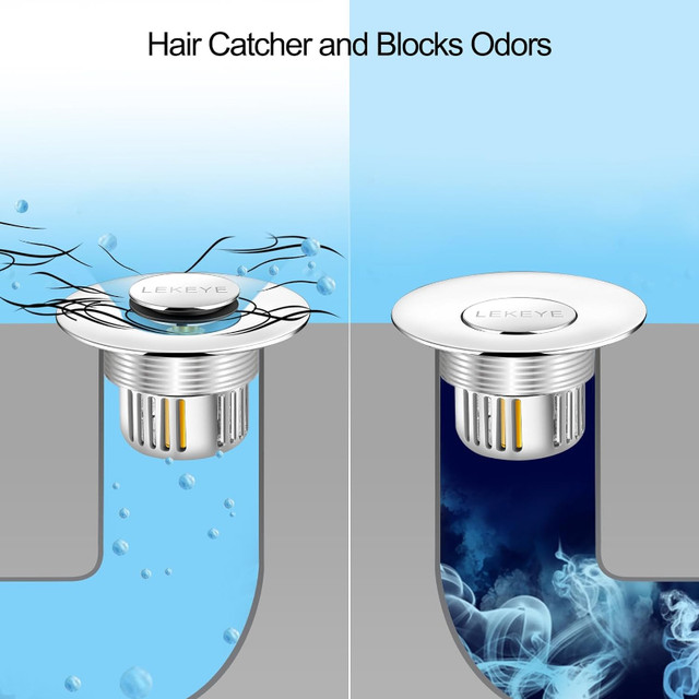 LEKEYE Shower Drain Hair Catcher | Bathtub Stopper in Bathwares in Mississauga / Peel Region - Image 3