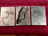 Quadres Ikea: New York, Paris, London