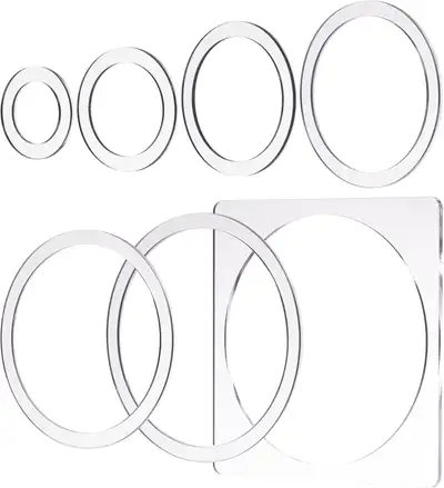 HERMIT TOOLS Pack of 7 Big Circle Inlay Template |Router and Decorative Templates for Woodworking •...