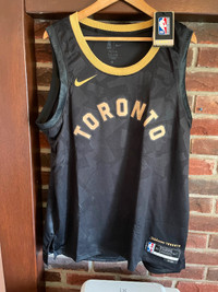 Toronto Raptors Black and Gold Swingman Jersey Mens