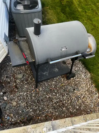 Offset smoker bbq. Only used twice. Once at our old place where we were allowed to use it, and once...
