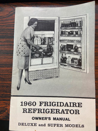Vintage 1960 Frigidaire Refrigerator Owner's Manual