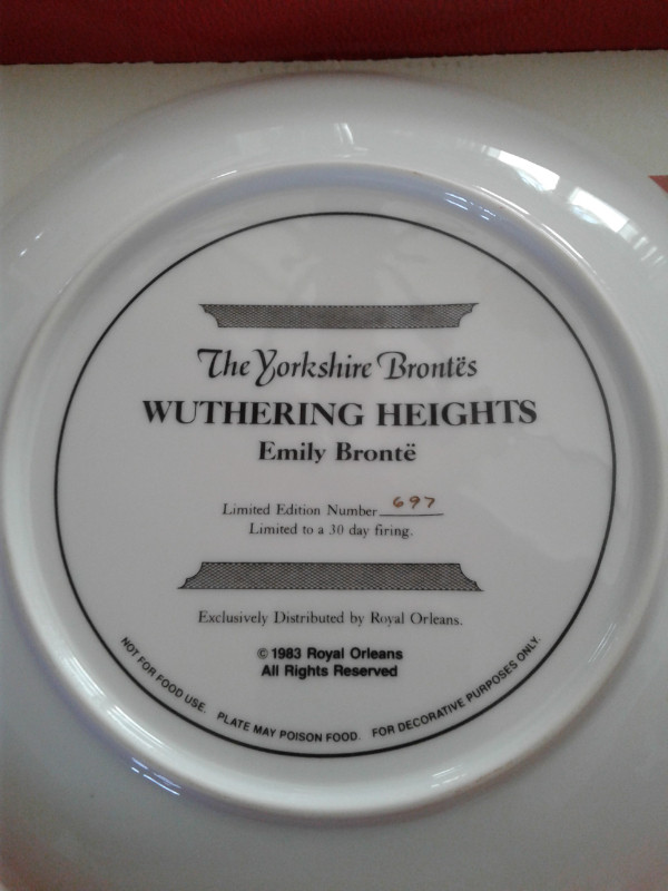 Wuthering Heights Plate in Arts & Collectibles in Annapolis Valley - Image 2