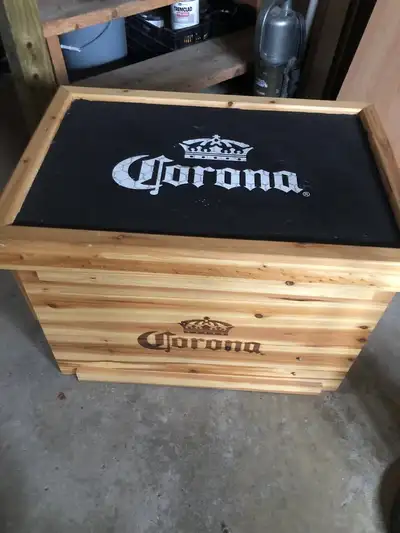 Outdoor Wooden Ice Box Beverage Cooler (Water Despenser), View more