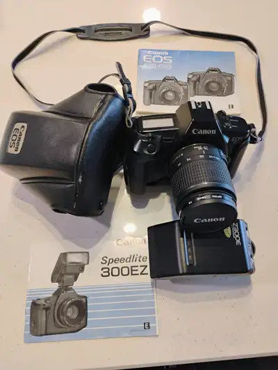 Canon EOS 650 with lens & flash, View more