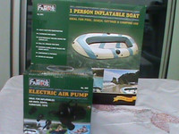 World Famous 1 Person Inflatable Boat and Electric Air Pump