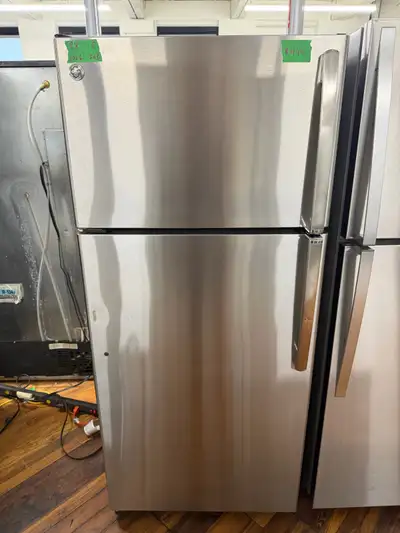  GE scratch and dent new 24 inch stainless steel steel fridge, View more