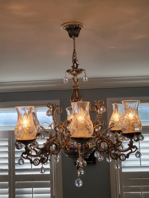 lustre argent 6 branches _ silver chandelier in Indoor Lighting & Fans in Laval / North Shore - Image 9