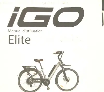 Vélo électrique IGO élite, couleur gris-noir,  usagé, View more
