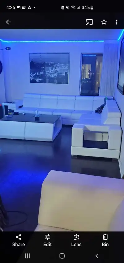 Genuine leather large sectional sofa & coffee tables~9 seater, View more