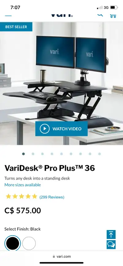 Veridesk proplus 36 adjustable desk risers, View more