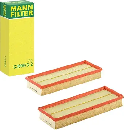 The MANN‑FILTER C 3698/3‑2 fits a wide range of Mercedes‑Benz models (C‑Class, E‑Class, S‑Class, SL,...