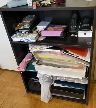 Dark Wood Bookcase Storage Shelf, View more