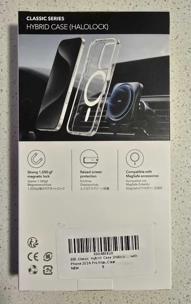 New ESR iPhone 16 Pro Max Hybrid clear case in Cell Phone Accessories in Markham / York Region - Image 3