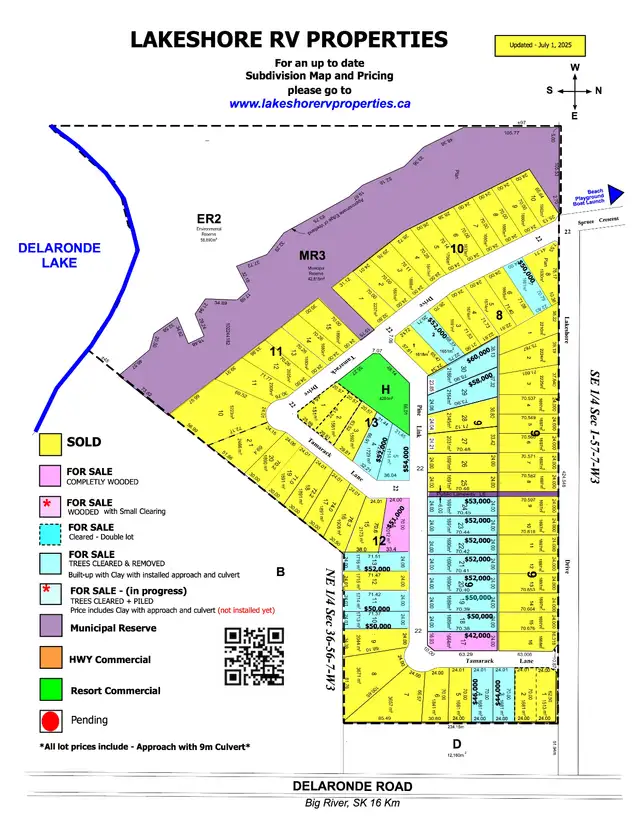 4 Season RV Lots for Sale Delaronde Lake - Big River, SK63672036563971122