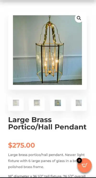 Brass Portico Hall Pendant, View more
