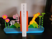 Wooden Bookends for Kids Books (Jungle Animal)