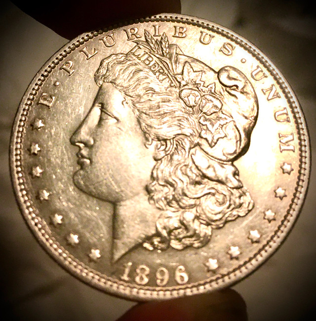 U.s silver Morgan silver dollar from 1896 incredible shape! coin in Other in London