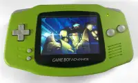 Lime Green GameBoy Advance system with new LCD