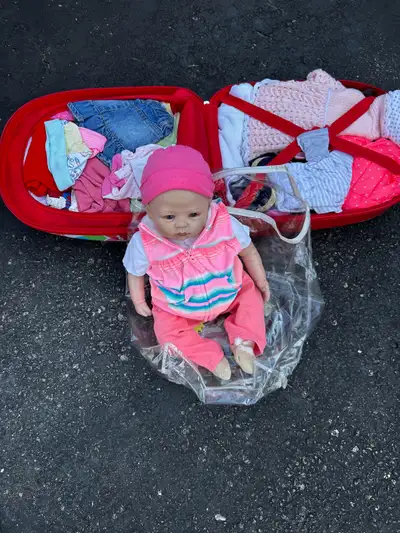 Reborn Baby Doll with Travel Suitcase and Clothing, View more