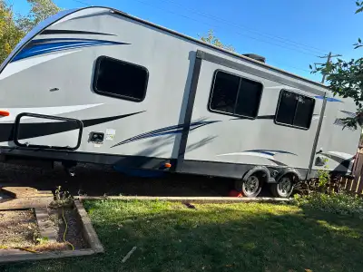 Perfect for family camping, lots of storage, our door kitchen. Tv and dvd player. I love this traile...