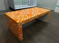 Orange Deco retail table 