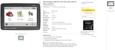 Truck GPS Rand Mcnally  TND-530, View more