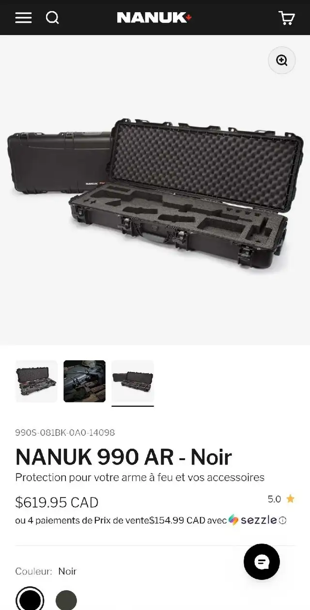 New Nanuk 990 AR Noir Black Case Valise in Other in Gatineau - Image 8