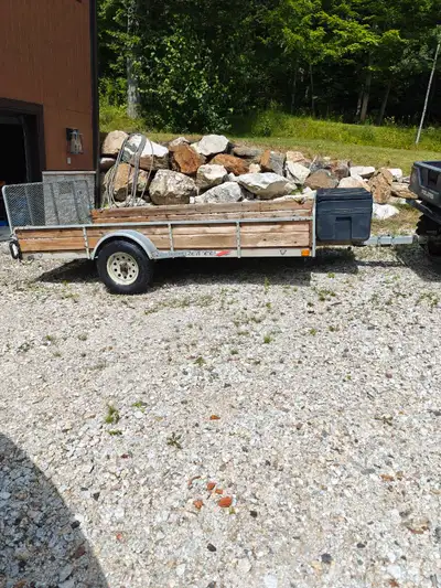 2013 Remeq utility trailer model number UUG-68132. It's a galvanized trailer with a box size of 68"...