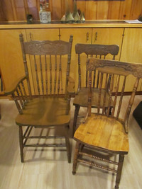 Vintage Press Back Chairs
