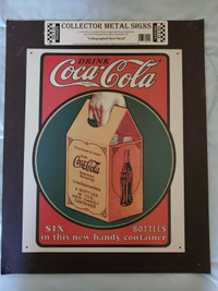 Miscellaneous Coca~Cola metal signs. Different sizes and eras.