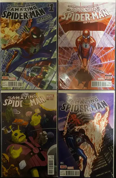 Marvel Comics Amazing Spider-Man (2015) 17 issue lot! Includes: #1, 2, 2B variant, 3, 4, 5, 6, 7, 9,...