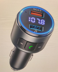 FM Transmitter for Car Bluetooth 5.0, VT Tele FL QC3.0 Bluetooth