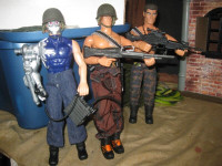 gi joe  3 Action MAN whit  rifle, sling, helmt