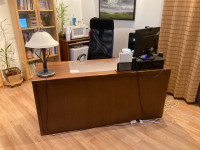 Vintage Solid wood office desk - bureau bois massif