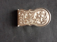 Antique  sterling silver  10k gold money clip