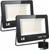 NEW Exterior LED Lights, 100 watts, Waterproof, 5000K, set of 2