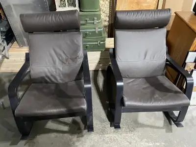 2 IKEA Poang rocking chairs. In excellent shape, hardly even used, spent most of the time in storage...